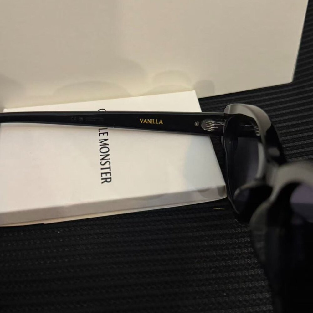 Gentle Monster VANILLA Black Oval Sunglasses Slim Retro Unisex - Picture 4 of 8